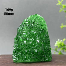 Brazilian Green Crystal Geode Cluster for meditation, home décor, and crystal collecting.