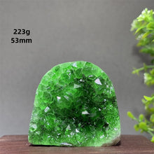 Brazilian Green Crystal Geode Cluster for meditation, home décor, and crystal collecting.