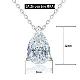 Pear-Cut Moissanite Pendant bridal necklace with a pear-shaped gemstone for weddings, receptions, and romantic jewelry styling.