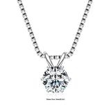 Bridal style moissanite solitaire pendant in 925 silver necklace for wedding events, anniversary gifts, and elegant personal wear.