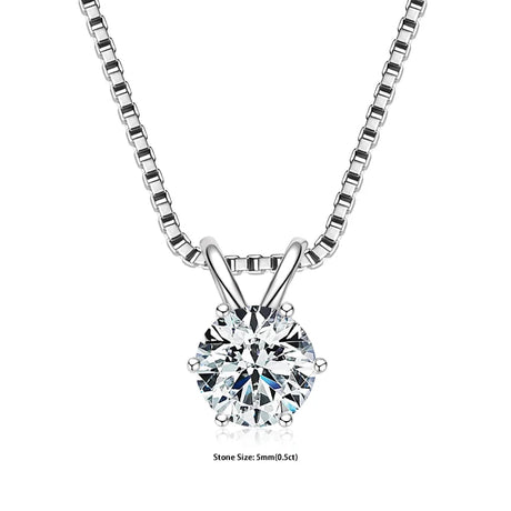 Bridal style moissanite solitaire pendant in 925 silver necklace for wedding events, anniversary gifts, and elegant personal wear.