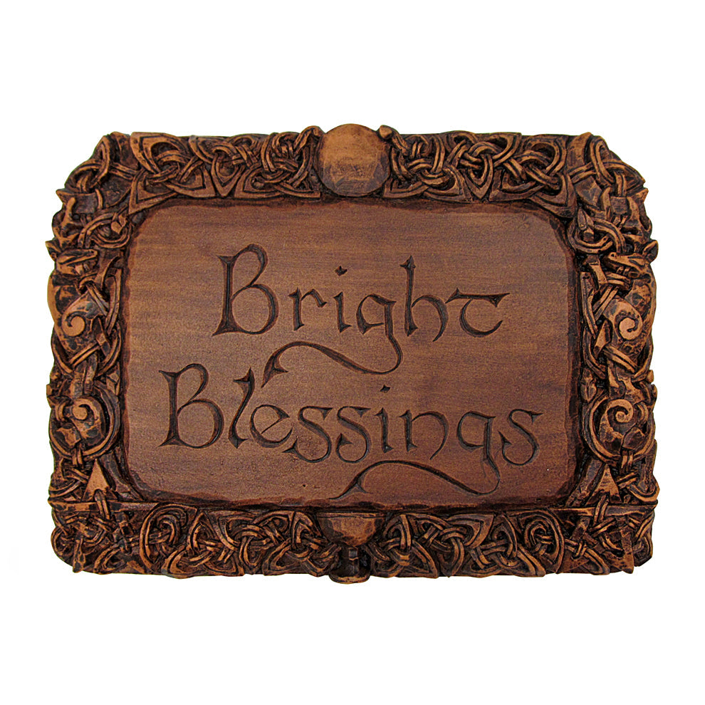 Bright Blessings Plaque by Dryad Design, wood finish