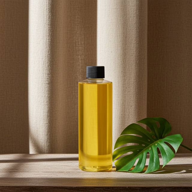 Bright Crystal Body Oil bottle for moisturizing skin, body care, and daily softening use.
