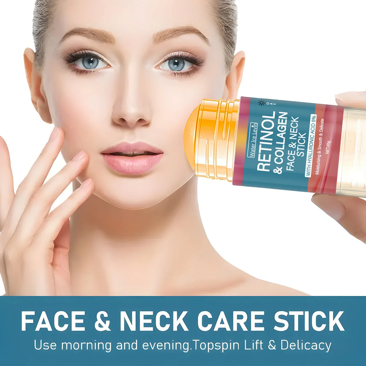 Retinol brightening face cream stick for moisturizing dull skin, enhancing radiance, and smoothing rough texture.