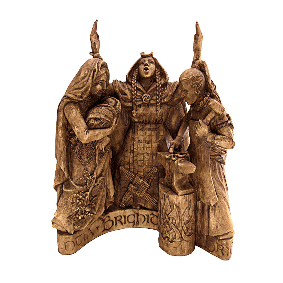 Brigid Statue by Paul Borda of Dryad Design, white finish
