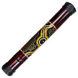 Brown Painted Rainstick, 16 inches, bamboo and rattan