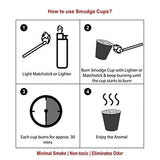 Buddha's Bliss Incense Smudge Cups, usage instructions