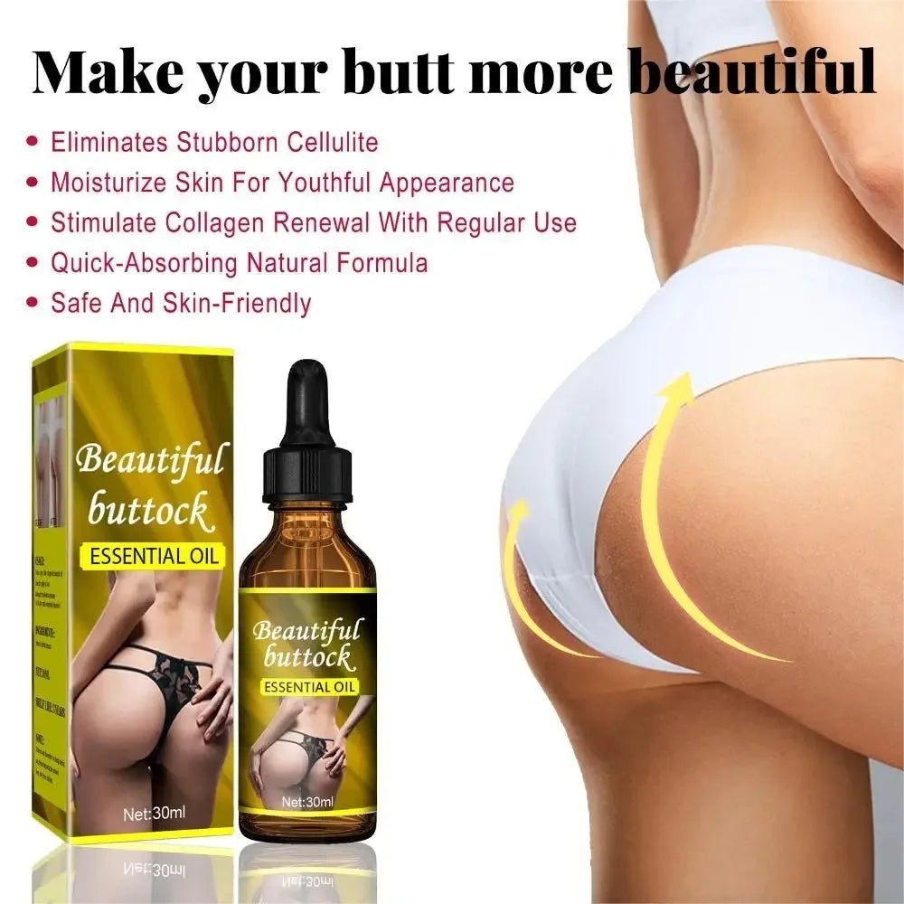 Butt Lift Firming Cream & Essential Oil for buttock massage, contour support, and skin conditioning.