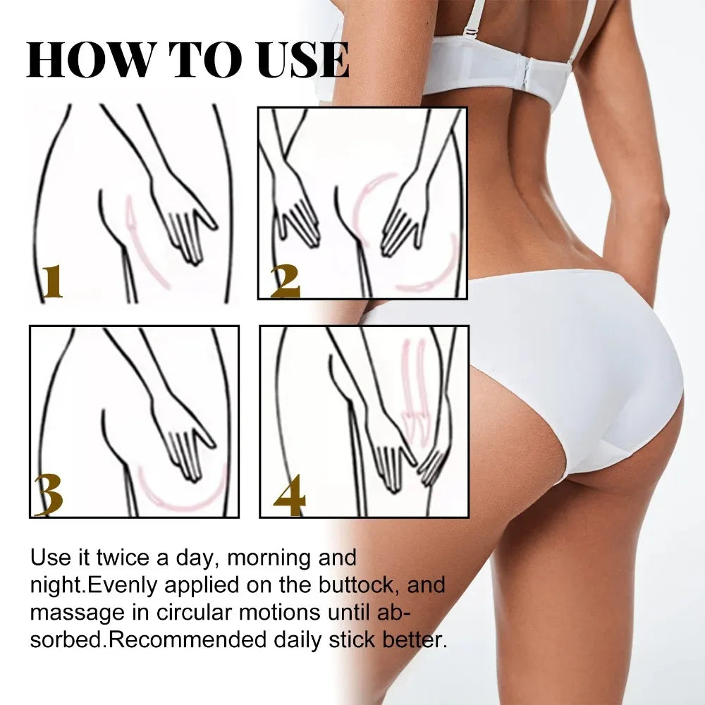 Butt Lift Firming Cream & Essential Oil for lift massage, hip shaping, and firming body care.