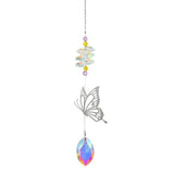Butterfly sun catcher crystal chime window decor for catching sunlight, enhancing room ambiance, and decorative hanging use.
