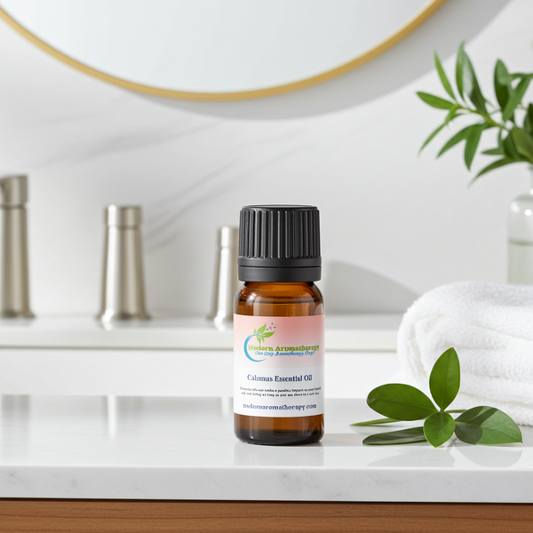 Calamus Essential Oil bottle for grounding meditation aromatherapy, diffuser blends, and centering ritual use.