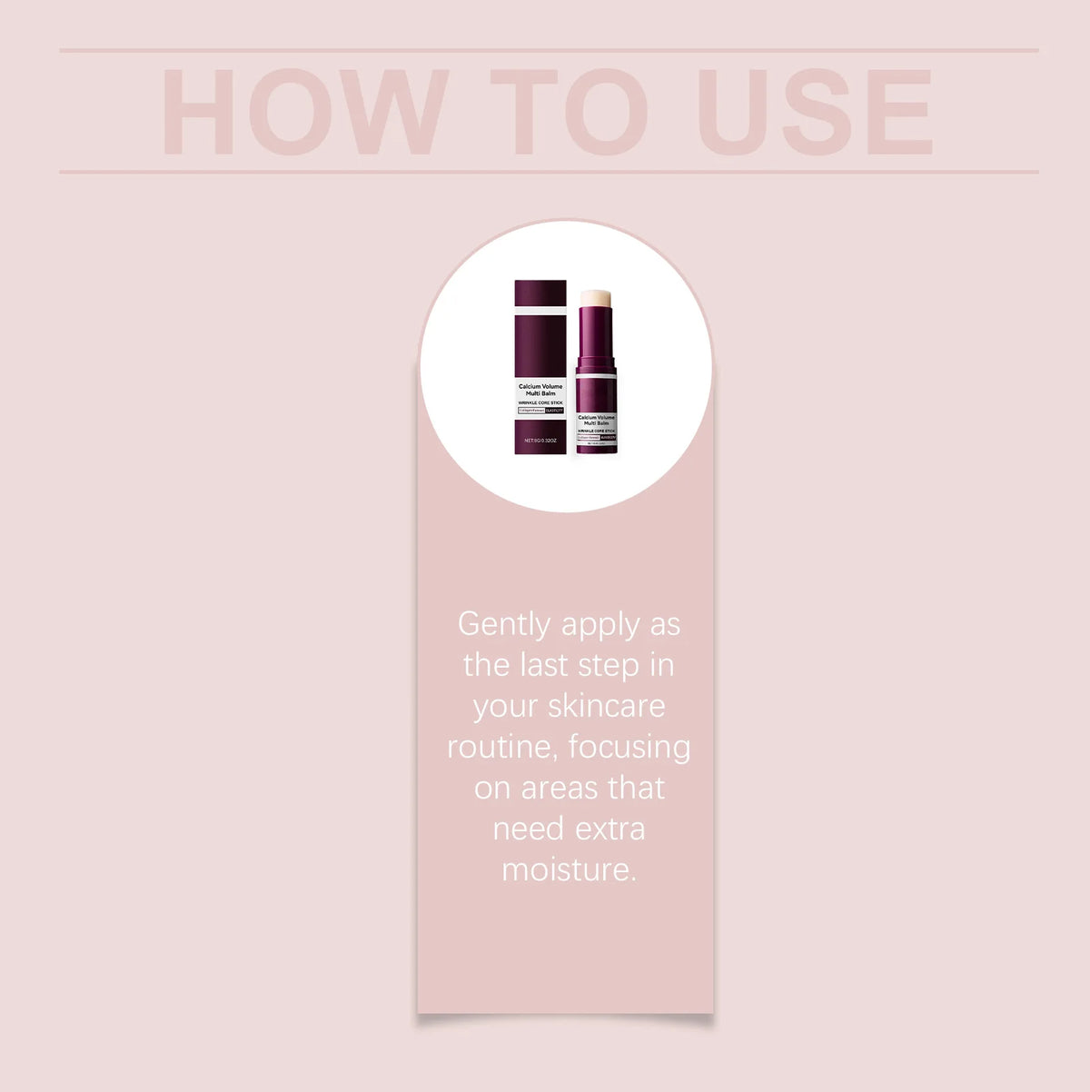 Calcium Collagen Multi Balm Stick moisturizing balm for skin brightening and smoother-looking skin.