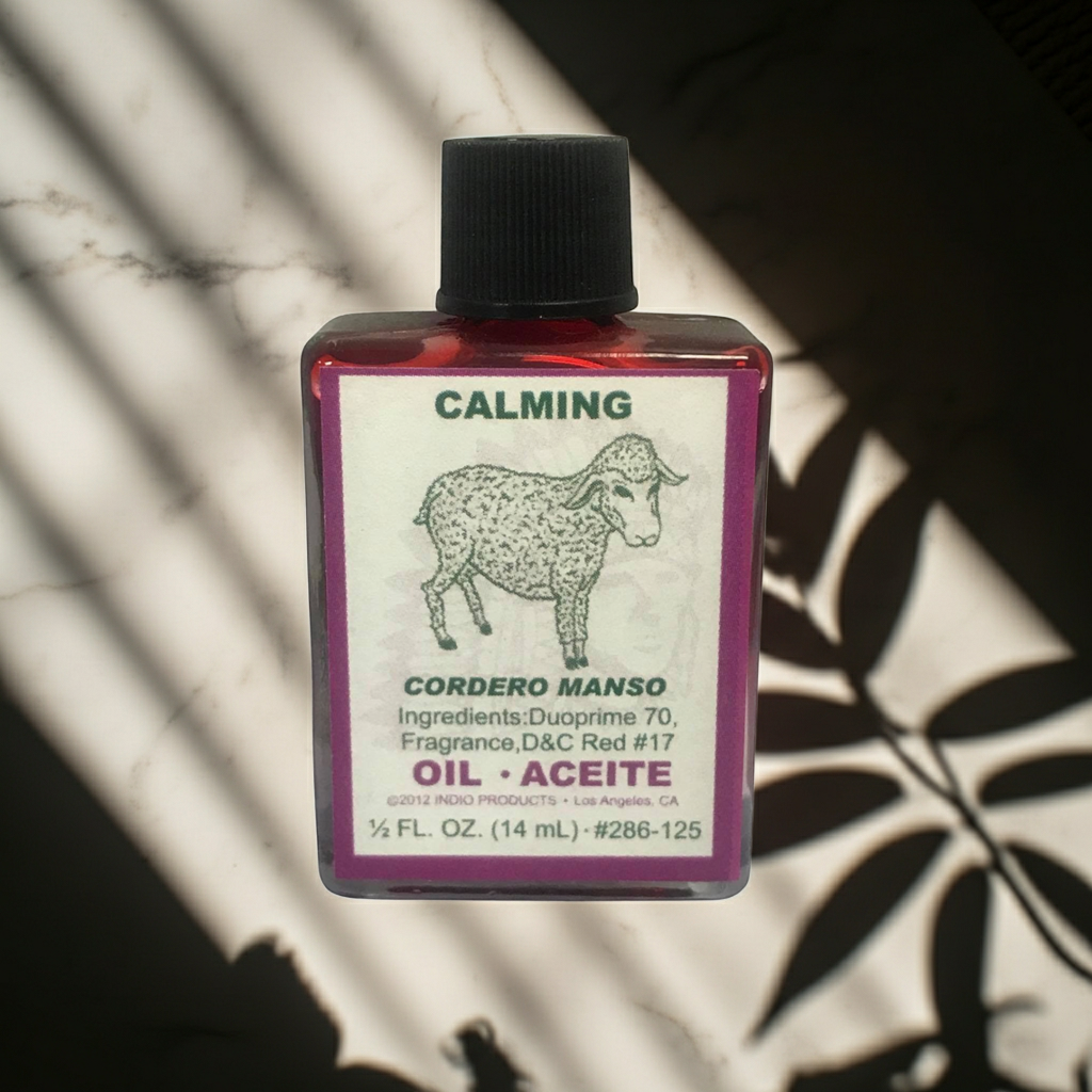 Calming Wish Oil bottle of spiritual use oil for soothing rituals, manifestation work, and calming ceremonies.