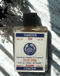 Cancer Wish Oil ritual oil bottle for zodiac altar work, intention setting, and spiritual practice.