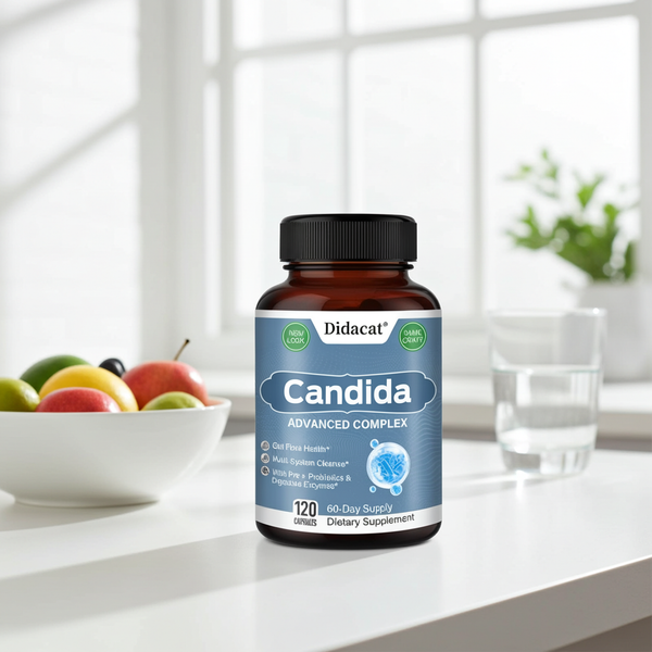 Digestive Balance Complex with Probiotics & Enzymes dietary supplement bottle for digestive balance and daily wellness use.