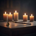 Candle Snuffer with Wood Handle, 14.5 inches