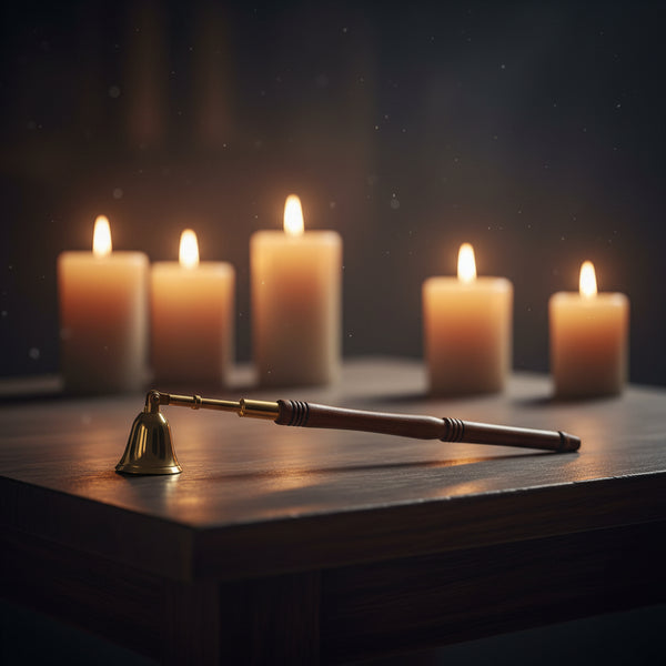 Candle Snuffer with Wood Handle, 14.5 inches