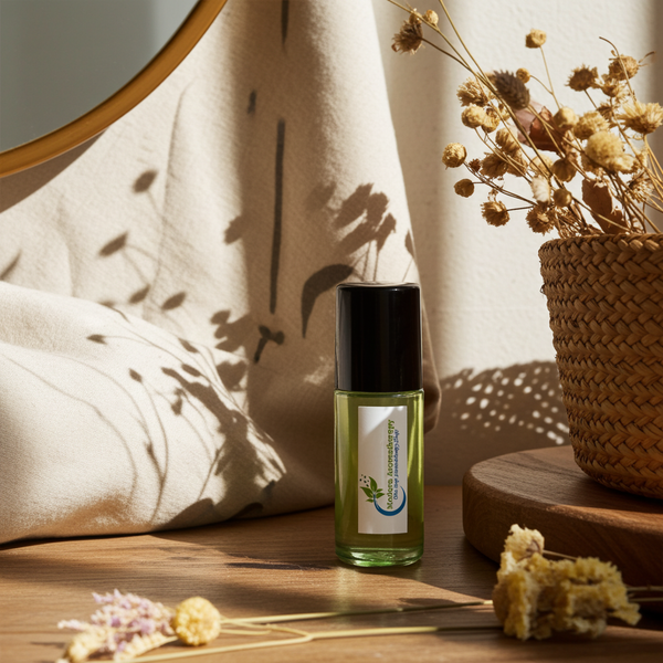Caribbean Musk body oil bottle for moisturizing skin, everyday body care, and a warm musky scent.