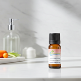 Carrot Seed Essential Oil dropper bottle for skincare blending, massage oil recipes, and topical diluted use.