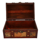 Carved vintage wood jewelry storage box for organizing bracelets, rings, and heirloom accessories.