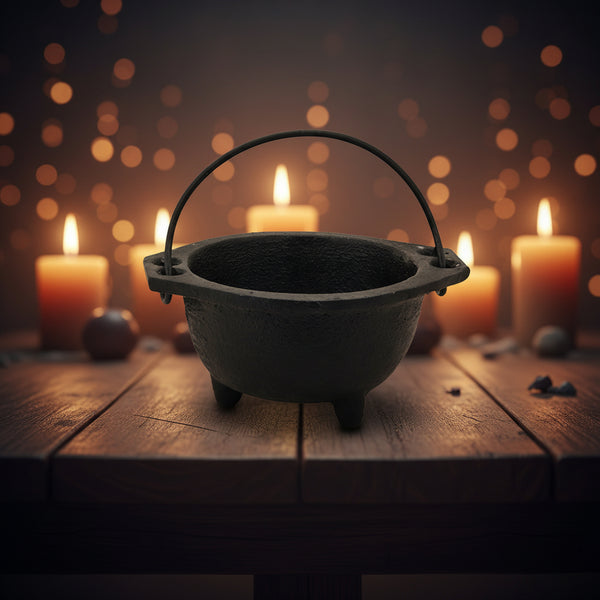 Cast Iron Cauldron, 3 x 5 inches