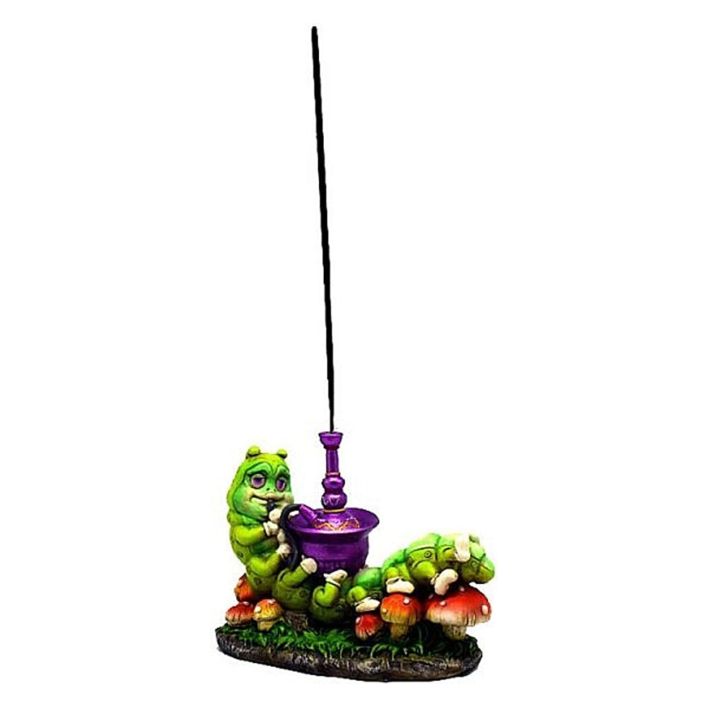 Caterpillar Incense Burner, Alice in Wonderland style, polyresin