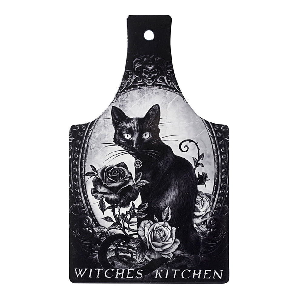 Alchemy Black Cat Ceramic Cutting Board, front view