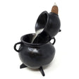 Cauldron Backflow Incense Burner, 5 x 5 inches, polyresin