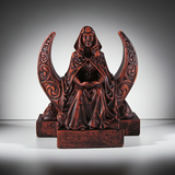 Celestial Moon Goddess figurine for meditation decor, moon ritual setup, and spiritual home decoration.