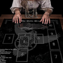 Celtic Cross altar cloth for Tarot readings, card interpretation, and sacred tabletop presentation.