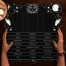 Celtic Cross spiritual Tarot table cloth for tarot reading sessions, altar display, and sacred space use.