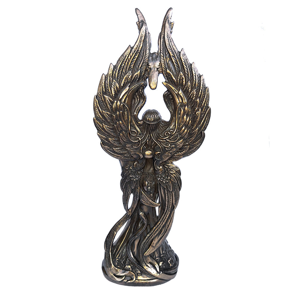 Celtic Morrigan War Goddess statue for spiritual decor, ritual use, and goddess devotion.