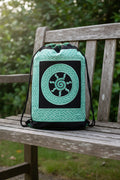 Celtic Spiral Canvas Backpack, 17 x 20 inches