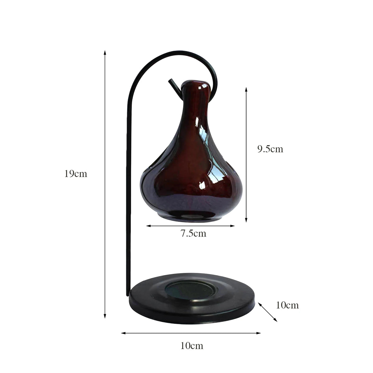 Ceramic aroma oil burner diffuser for essential oil warming, fragrance use, and peaceful room ambiance.