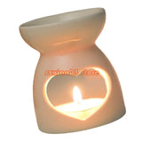 Ceramic aromatherapy tealight diffuser burner for fragrance oil warming, spa ambiance, and daily relaxation use.