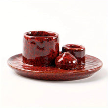Ceramic smudging burner with incense holder for sage cleansing, incense burning, and spiritual home decor use.