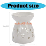 Ceramic wax melt and oil burner for melting scented wax cubes and warming fragrance oils for home use.