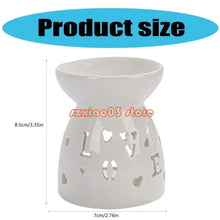 Ceramic wax melt and oil burner for melting scented wax cubes and warming fragrance oils for home use.