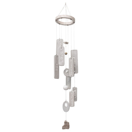 Ceramic Wind Chime Mobile, Inspirational Words