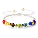 7 Chakra Reiki Healing Stone Bracelet beaded bracelet for spiritual balance, meditation, and energy support.
