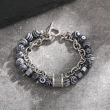 Chakra energy magnetic bracelet set for spiritual focus, calming practice, and holistic accessory use.