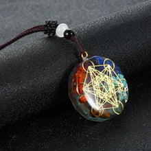 Chakra Orgone Energy Healing Pendant for meditation, gifting, and crystal jewelry.