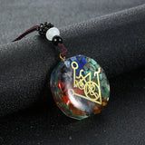 Chakra Orgone Energy Healing Pendant for meditation, gifting, and crystal jewelry.