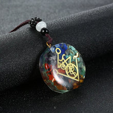 Chakra Orgone Energy Healing Pendant for meditation, gifting, and crystal jewelry.