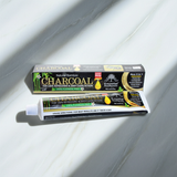 Charcoal Essential Toothpaste tube for cleaning teeth, maintaining oral care, and everyday breath freshness.