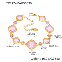 Chic square glass charm bracelet for women with polished charm links for modern fashion looks, evening wear, and accessory collections.