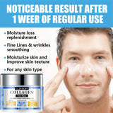 CLAFACES Smooth Wrinkle Cream for Men showing retinol and collagen formula benefits for male skin care.