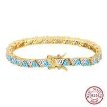 Classic 925 Silver Blue Zircon wrist bracelet for daily elegance, office wear, and occasion dressing.