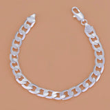Classic 925 Sterling Silver Heart Chain Bracelet jewelry bracelet for timeless fashion, gift giving, and daily wear.