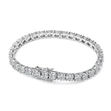 Classic moissanite tennis bracelet with 925 silver plated finish for timeless jewelry styling, celebrations, and gift giving.